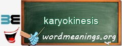 WordMeaning blackboard for karyokinesis